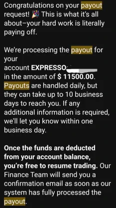 Payout approved · $11,500 processing